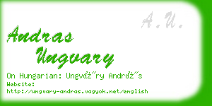 andras ungvary business card